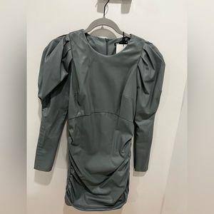 NWT Zara Mint Faux Leather Mini Dress